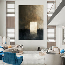 Load image into Gallery viewer, “Dark Abstract with Light Portal” - Expressionistic Abstract Acrylic, Ideal for Contemporary Living Room and Art Studio DTP008