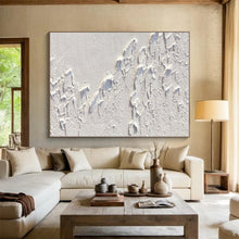 Load image into Gallery viewer, Large - Scale Textured White Abstract Art for Minimalist Gallery & Bright Studio LargeART0522