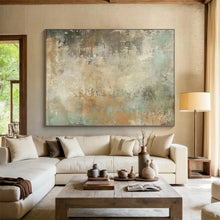 Load image into Gallery viewer, Hand - painted Abstract Textured Patina Acrylic Art for Industrial - Chic Loft Studios LargeART1702