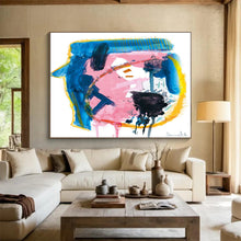 Load image into Gallery viewer, Colorful Abstract Face - Like Composition Abstract acrylic painting DLZ117