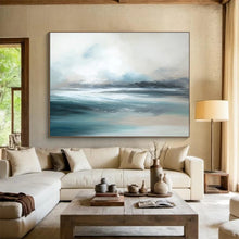 Load image into Gallery viewer, Muted Sea and Sky Abstract Calm Abstract acrylic painting DLZ047