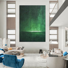Load image into Gallery viewer, Dark Green Abstract Painting, Suited for Moody Home Office & Modern Art Gallery LargeART1891