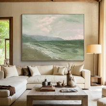 Load image into Gallery viewer, Soft Toned Seaside Landscape - Tranquil Living Room or Bedroom Art LargeART1522