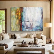 Load image into Gallery viewer, Large - Scale Colorful Misty Landscape Abstract Acrylic Art for Garden Room & Wellness Center LargeART0383