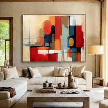Load image into Gallery viewer, “Geometric Abstraction” - Abstract Acrylic with Bold Shapes and Colors, For Office and Modern Living Room DLZ219