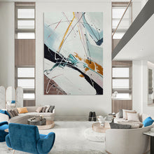 Load image into Gallery viewer, “Rhythmic Motion” – Colorful Stroke - filled Abstract Acrylic for Dynamic Energy DTP046