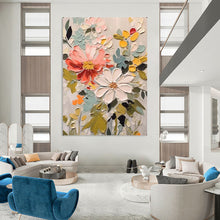 Load image into Gallery viewer, Colorful Textured Floral Abstract Art, Perfect for Cheerful Kitchen & Bright Sunroom LargeART2128