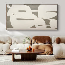 Load image into Gallery viewer, White - Grey Cut - Out Abstract Acrylic Art, Suited for Minimalist Entryway & Art Gallery Wall LargeART0991