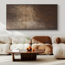 Load image into Gallery viewer, Dark Brown - Gray Abstract Painting, Ideal for Masculine Home Office & Vintage - Inspired Lounge LargeART1367