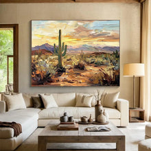 Load image into Gallery viewer, Impasto “Desert Sunset” Painting on Canvas, Southwest Landscape Art DKH808