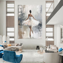 Load image into Gallery viewer, Impressionistic Abstract Painting, Soft - Toned Ballerina Art for Ballet Studio & Bedroom LargeART2174