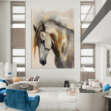 Load image into Gallery viewer, Soft - Colored Equine Abstract Art, Perfect for Rustic Living Room & Equestrian Studio LargeART2144