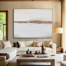 Load image into Gallery viewer, Neutral Tones “Subtle Horizons” Painting on Canvas, Calming Abstract Art DKH913