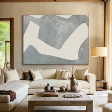 Load image into Gallery viewer, Large - Format Gray - White Geometric Art for Modern Office & Minimalist Home LargeART0436