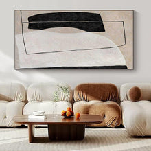 Load image into Gallery viewer, Neutral Tones Abstract Shapes Abstract Canvas Painting, Ideal for Minimalist Meditation Room & Serene Yoga Studio LargeART1123