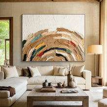 Load image into Gallery viewer, Colorful Textured Circle Acrylic Art - Suited for Bohemian - style Studio & Vibrant Breakfast Nook LargeART0663