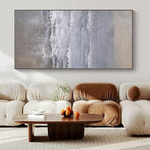 Load image into Gallery viewer, Monochrome Sea Abstract Canvas Painting, Great for Nautical - Themed Bedroom & Minimalist Lounge LargeART1161