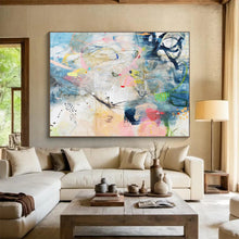 Load image into Gallery viewer, Light & Airy Abstract Art for Coastal Bedroom & Artistic Studio DKH077
