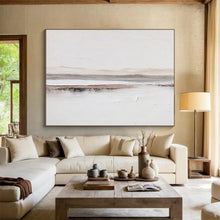 Load image into Gallery viewer, Minimalist Stripes “Quiet Horizons” Painting on Canvas, Understated Art DKH915