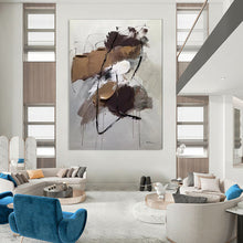Load image into Gallery viewer, Brown & Gray Textured Abstract Art, Perfect for Industrial Loft & Creative Studio LargeART2084