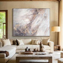 Load image into Gallery viewer, Hand - painted Large - sized Gray and Gold Abstract Acrylic Art for Contemporary Art Galleries LargeART1771