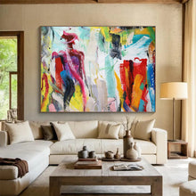 Load image into Gallery viewer, Colorful Abstract Figure Painting for Bohemian Bedroom & Art Gallery DKH301