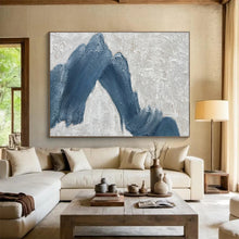 Load image into Gallery viewer, Textured Blue Wave Abstract Painting for Nautical Studio & Nature - Lover’s Den DKH214