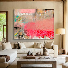 Load image into Gallery viewer, Dreamy Abstract Painting with Blush Tones for Bridal Suite & Poetry Corner DKH206