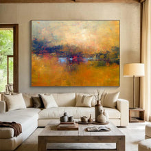 Load image into Gallery viewer, Warm - Toned Abstract Sunset Painting On Canvas DKH399