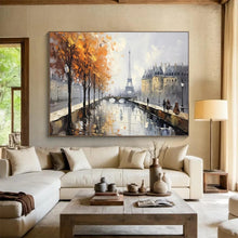 Load image into Gallery viewer, Autumn in Paris Large - scale acrylic painting DLZ171