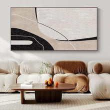 Load image into Gallery viewer, Neutral Tones Abstract Shapes Abstract Canvas Painting, Ideal for Minimalist Living Room & Modern Office LargeART1104