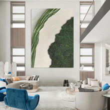 Load image into Gallery viewer, “Textured Nature Shapes” ,Green and white with raised, organic - looking textures. DTP316