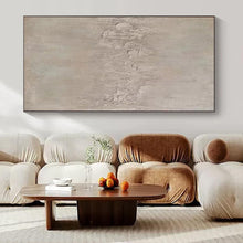 Load image into Gallery viewer, Textured Neutral Canvas Abstract Canvas Painting, Ideal for Serene Yoga Studio & Minimalist Meditation Room LargeART1113