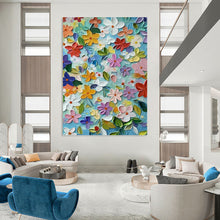 Load image into Gallery viewer, “Colorful 3D Flower Field” - Impasto Floral Art on Canvas DKH1551
