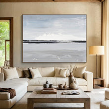 Load image into Gallery viewer, Monochromatic Coastal Abstract Painting On Canvas DKH437