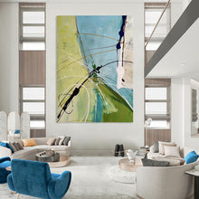Load image into Gallery viewer, Fluid Line Abstract Painting, Colorful Strokes for Creative Lounge & Artistic Café LargeART2268