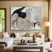 Load image into Gallery viewer, Oversized Neutral - Pink Abstract Art for Serene Bedroom & Chic Studio LargeART0512