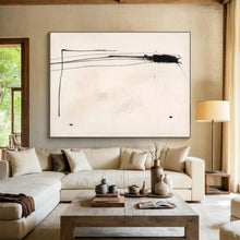 Load image into Gallery viewer, Minimalist Black Ink - like Lines Abstract acrylic painting DLZ057