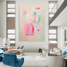 Load image into Gallery viewer, Soft Pastel Abstract Painting, Perfect for Minimalist Nursery & Calming Yoga Studio LargeART1854