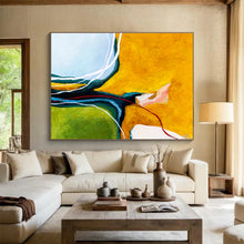 Load image into Gallery viewer, Vibrant Line - Intersect Abstract Painting on Canvas DKH552