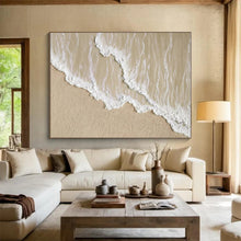 Load image into Gallery viewer, Textured Beach Wave Acrylic Art - Ideal for Coastal - inspired Living Room & Relaxed Beach House LargeART0662