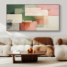 Load image into Gallery viewer, Grand Hand - painted Pastel Geometric Abstraction Acrylic Art for Soft - Toned Nurseries LargeART0191