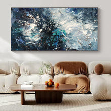 Load image into Gallery viewer, Turbulent Sea Abstract Painting, Suited for Ocean - Lover’s Bedroom & Dramatic Living Room LargeART1352