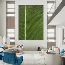 Load image into Gallery viewer, Realistic Green Leaf Abstract, Perfect for Botanical - Themed Bathroom & Fresh Kitchen LargeART1977