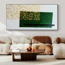 Load image into Gallery viewer, Green Gold Abstract Painting, Great for Luxury Living Room & Stylish Boutique LargeART1328