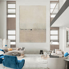 Load image into Gallery viewer, “Subtle Beige and Black” - Monochromatic Abstract Art on Canvas DKH1420
