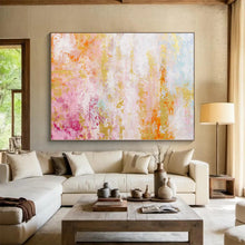 Load image into Gallery viewer, Hand - painted Massive Pastel - Filled Abstract Dreamscape Acrylic Art for Whimsical Nurseries LargeART0047