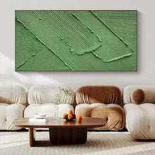Load image into Gallery viewer, Large - Scale Hand - painted Textured Green Relief Acrylic Art for Nature - Themed Hallways LargeART0198