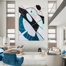 Load image into Gallery viewer, Geometric Abstract with Soft Tones - Great for Minimalist Home Office & Modern Gallery LargeART2385