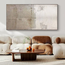 Load image into Gallery viewer, Textured Beige and White Art for Rustic - chic Dining Room & Artisanal Café LargeART0963
